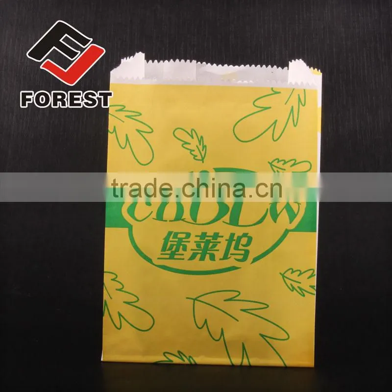 food brown packaging paper bag, food white kraft paper bag, pe laminated greaseproof bag