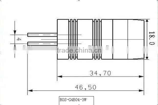 2013 new product 3w high power G4 indoor lamp BOS-G4BO4-3W