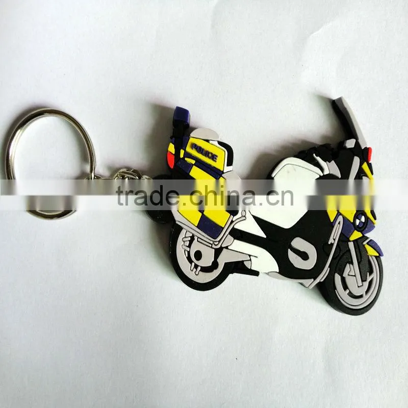 multi color soft PVC key ring, plastic keychain wholesale factory