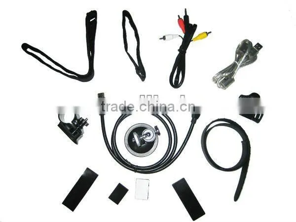 Creative design weatherproof and 10M underwater workable 720p hd diving/ski helmet camera with 120 degre viewing angle