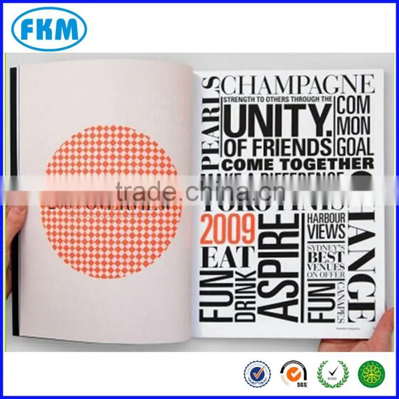 full color glossy art paper A3 magazine printing