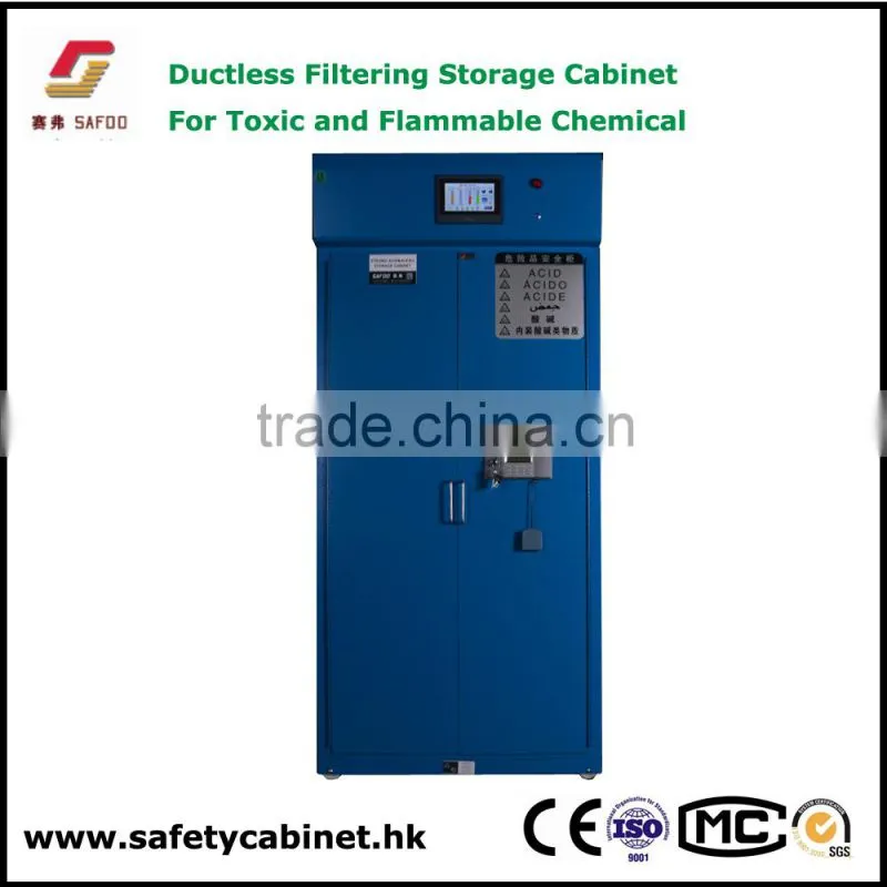 Filtering chemicals safety cabinet for Flammable Corrosive storage