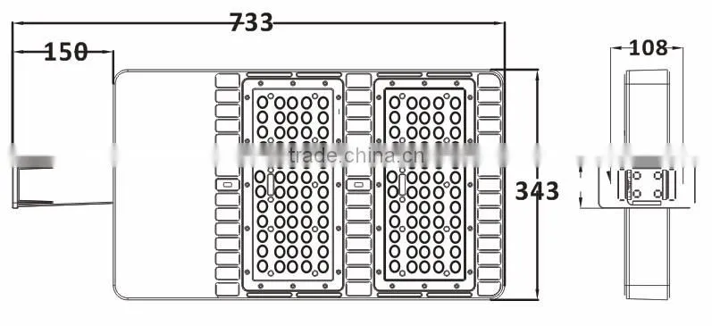 200w waterproof ip65 shoebox led street light retrofit, led shoebox light