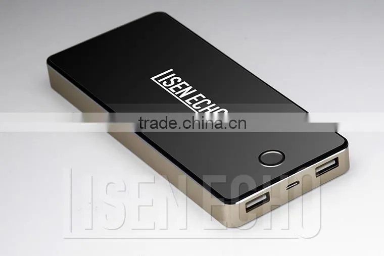 2014 new high-end fashion large capacity 8000mah polymer cell aluminum shell customized mobile phone charger power bank