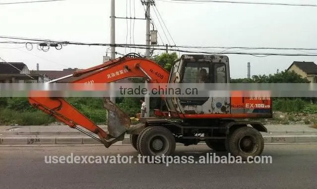 Hitachi Used Excavator EX100WD For Sale Hitachi Wheel Excavator Ex100WD also Ex100WD-1
