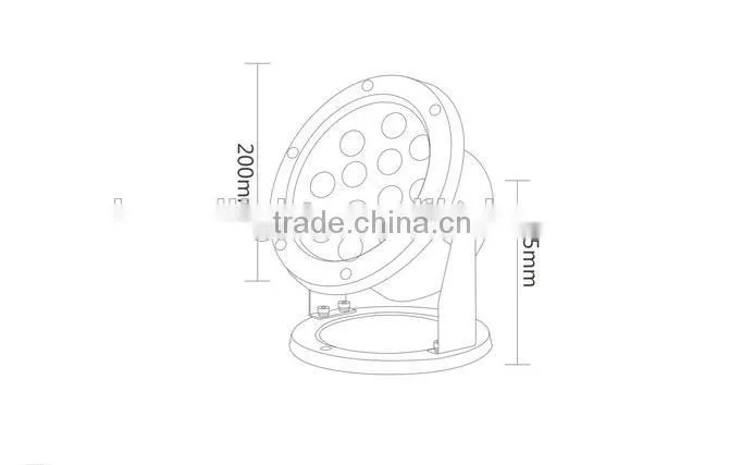 High Lumen High Power DMX512 Control 3*1W Stainless Steel IP68 RGB LED Underwater Light