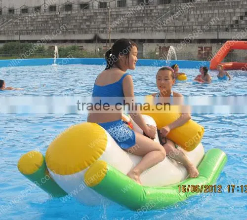 popular inflatable banana boat aqua toys in swimming pool