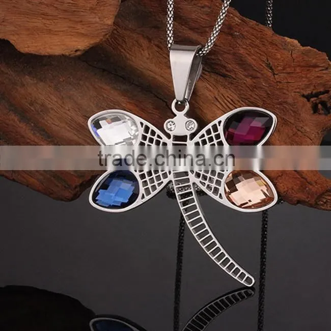 Stainless steel dragonfly young girl earring jewelry set