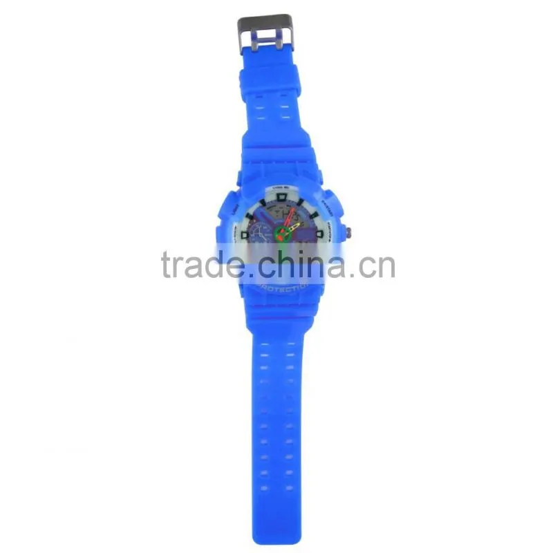 LP1369 Cheapest digital with 3 hands movement pu bracelet male watch