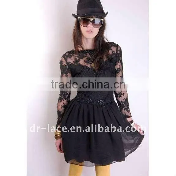 spandex patterned tulle