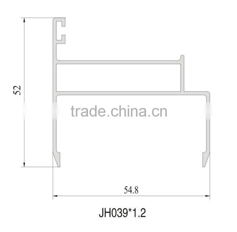 Aluminum profile for cleanroom