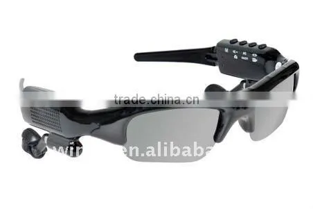 2012 new Bluetooth MP3 digital video sunglasses, support TF/MicroSD