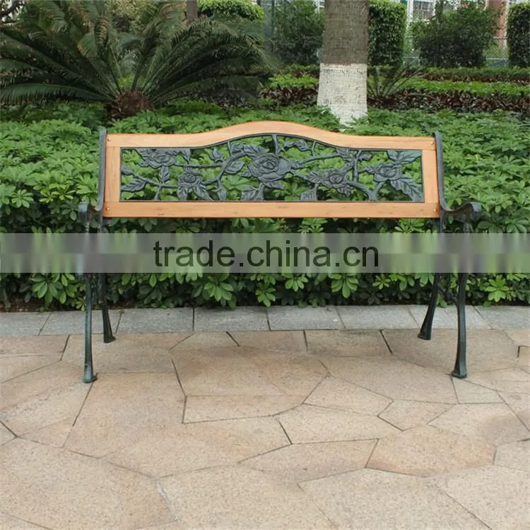 Casual Park Outdoor Wood Slats For Cast Iron Garden Bench