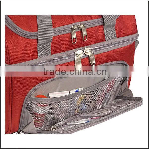 Factory price travel bag with shoe compartment folding travel bag