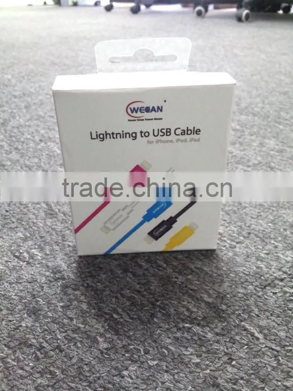 8 pin usb2.0 mfi usb cable for iphone 5/6 mfi certified usb cable