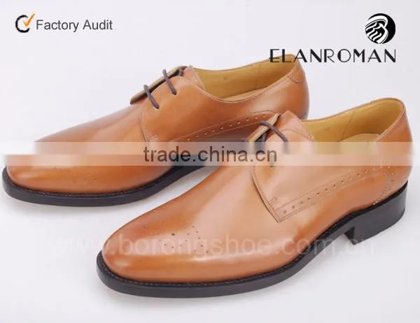 High quality 100% handmade leather oxford shoes men fashion dress shoes