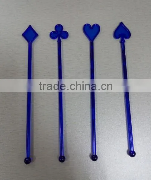 Cocktail drinking poker stirrer swizzle stirrer