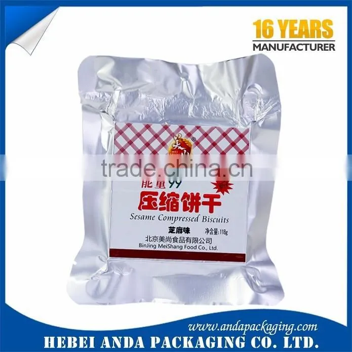 Aluminum Foil Laminated Material Cereal Bar Packaging Bag