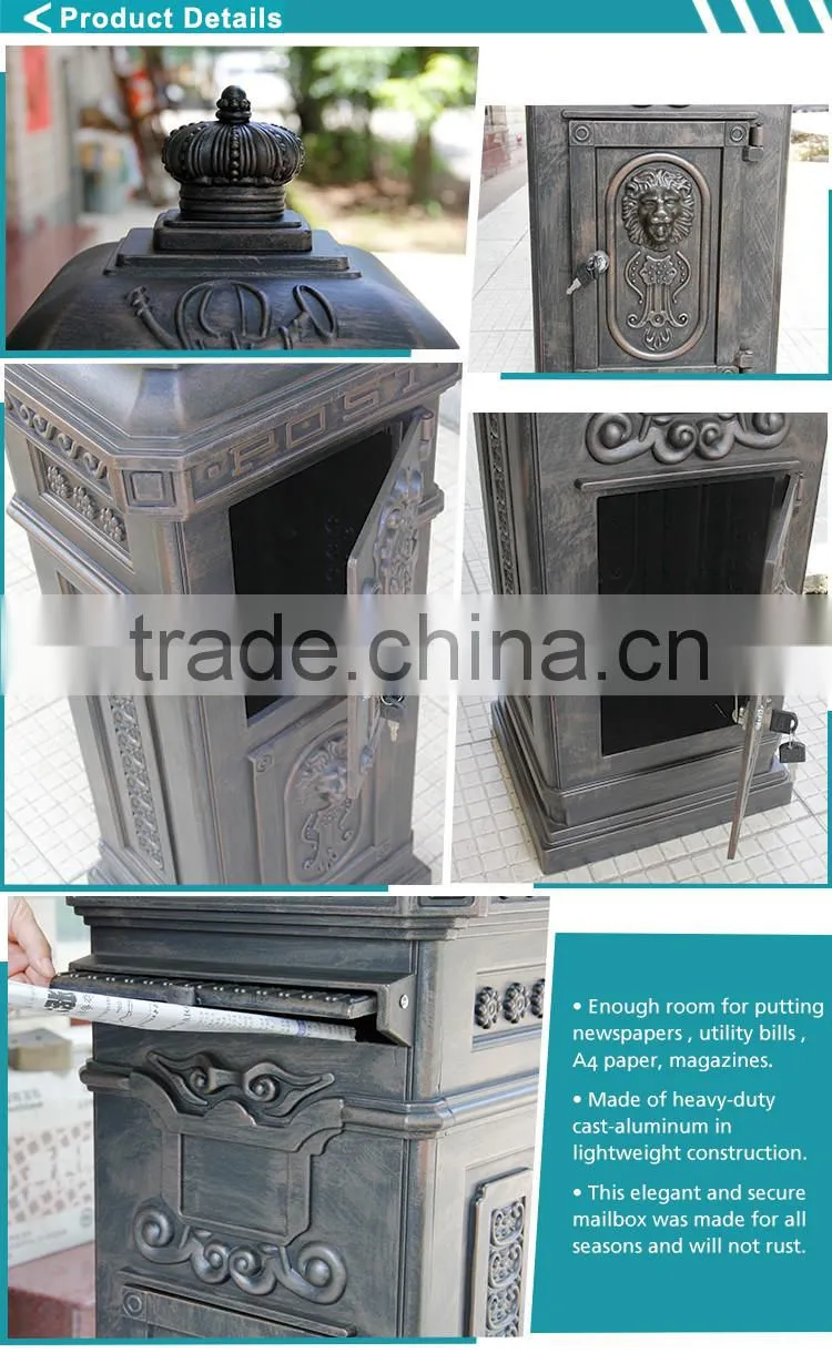 The Most Popular Style In Europe Classical Crown Decorative Front Door Letter Boxes Uk From China