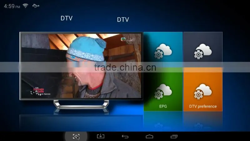 K1 Android 4.4 TV Box+DVB S2 S805 Quad Core 1G/8G Wifi XBMC KODI Free Movies K1+T2 Smart Andorid TV Box