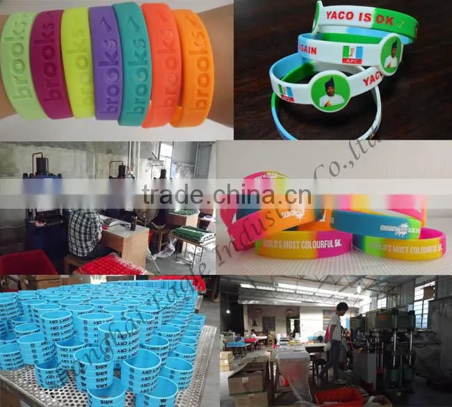 President selection custom embossed/ debossed silicone wristband, cheap silicone bracelet