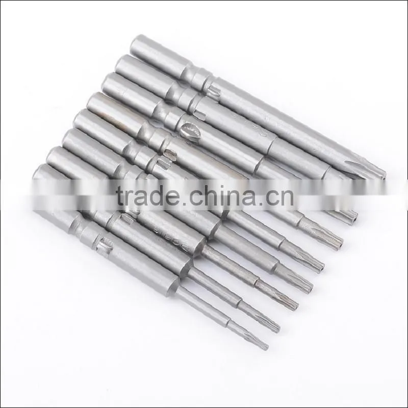 9PCS 801 5mm Round Shank Magnetic Torx Screwdriver Bits Electric Screwdriver Head 60mm AR-27