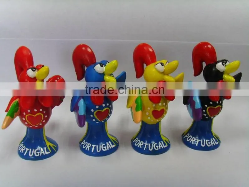 Wholesale polyresin rooster figurine home decoration