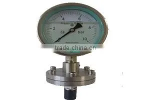 Diaphragm glycerine or silicone oil filled pressure gauge