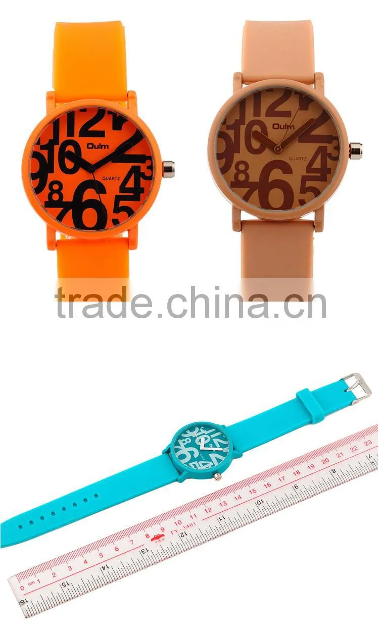 oulm big number watch, multi color watches, cheap custom logo watches