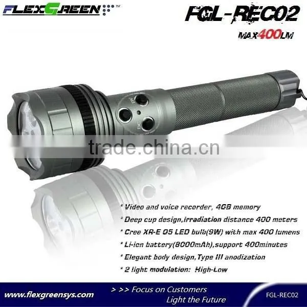 rechargeable Q5 digital torch with camera