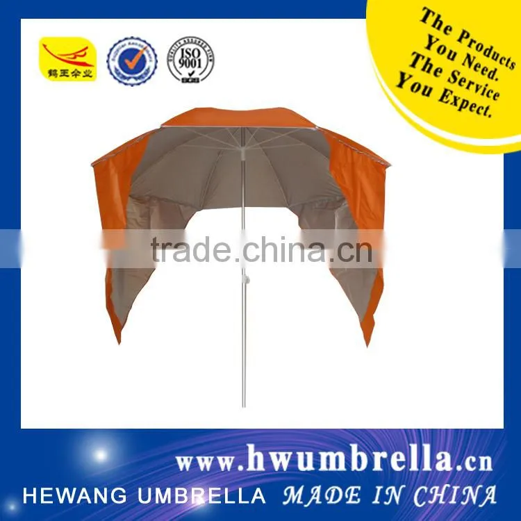 Outdoor Umbrella with side pannels with logo with UV with silver coating