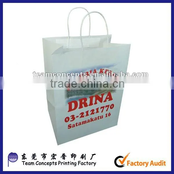 cheap white kraft paper gift bag