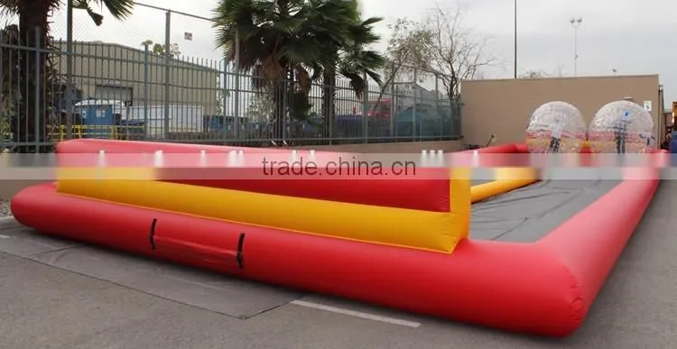 dual lane human hamster ball inflatable race track challenge for sale