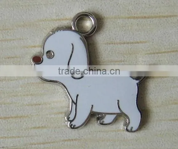 customized metal pendant with filled color