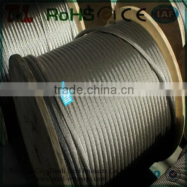factory stainless steel wire rope for crane/crane steel wire rope