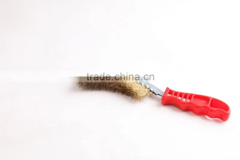 plastic crimped wire hand scratch brushes, length 265 mm 10 1/2"