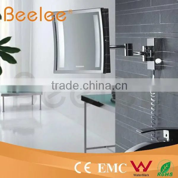 Wall-mount LED Square Shaving Mirror (M-8608)