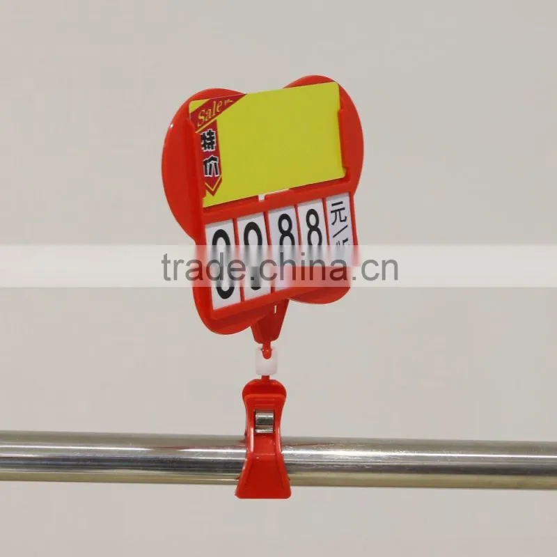 Portable cute advertising sign holder with clips