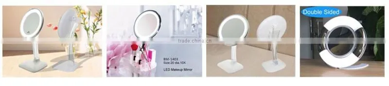 Rose Gold Silver Chrome stand makeup mirror 1x/10x magnification