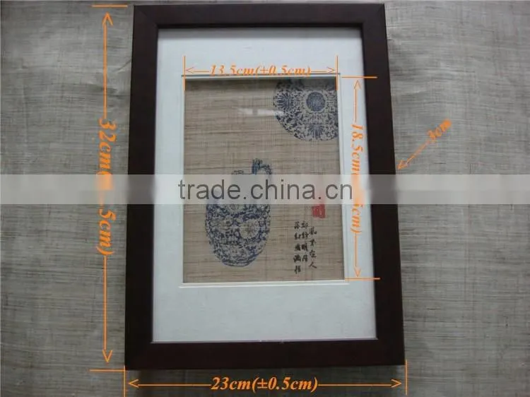 framed printing painting made of grass cloth