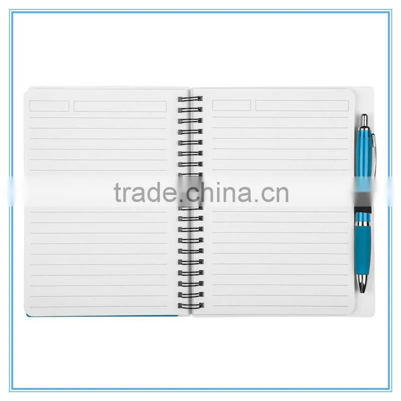 Plastic cheap custom printing notebook for school office promotion
