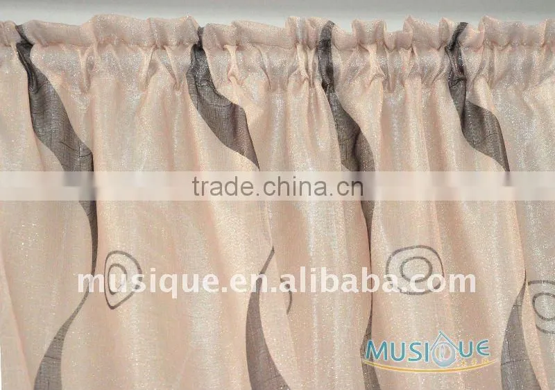 Line with printed curtain