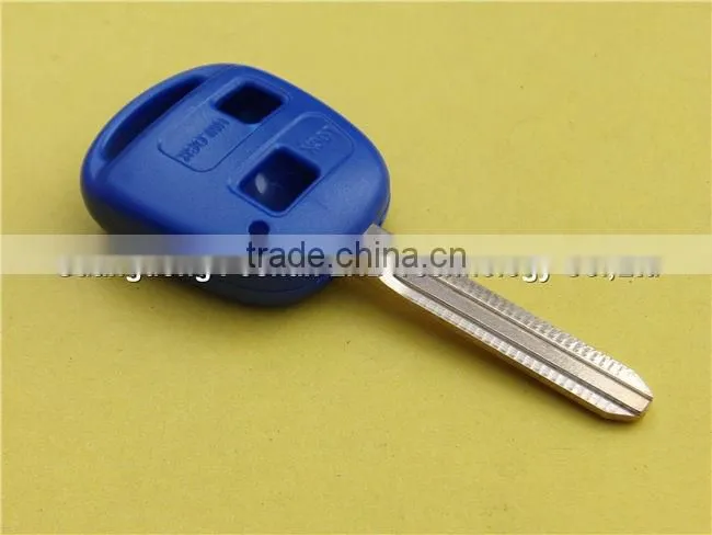 Fast shipping Toyota remote key shell key case 2 buttons Toy43 in blue