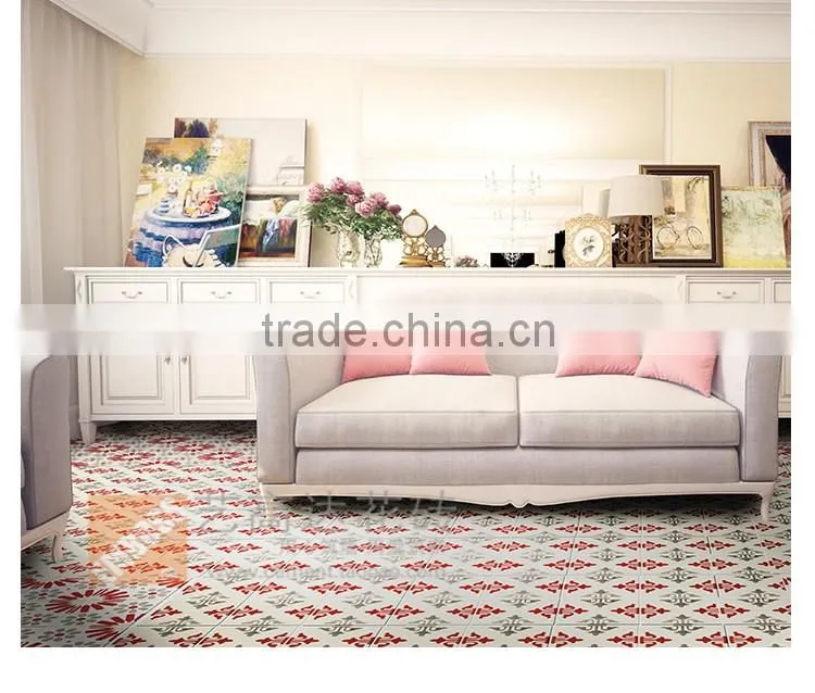200*200mm red color moroccan decorative wall tile non-slip kitchen floor tile
