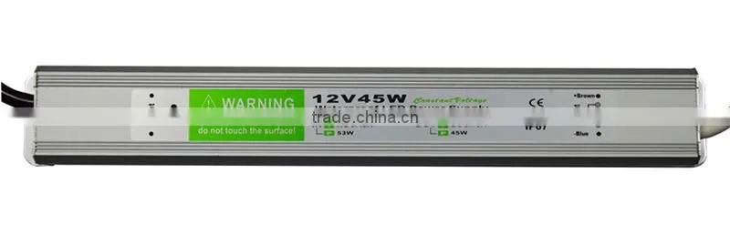 45w 12v ip67 waterproof led power supply for led lighting