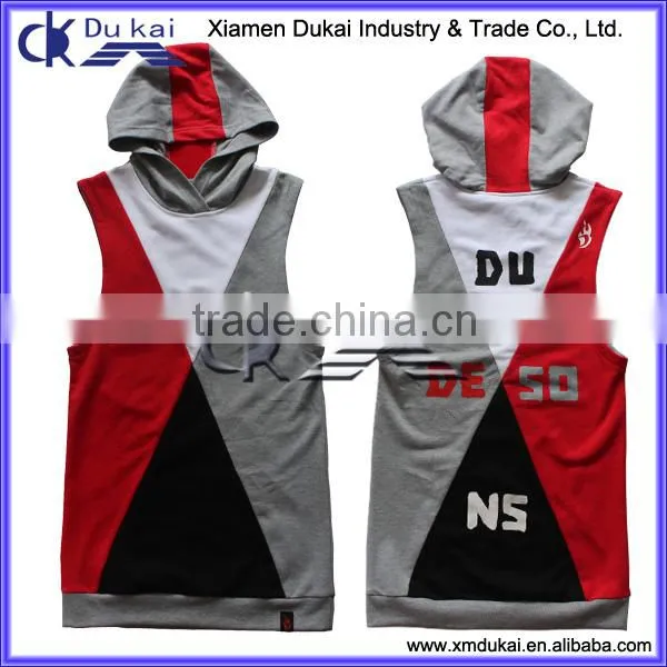 Men's blank sleeveless hoodie