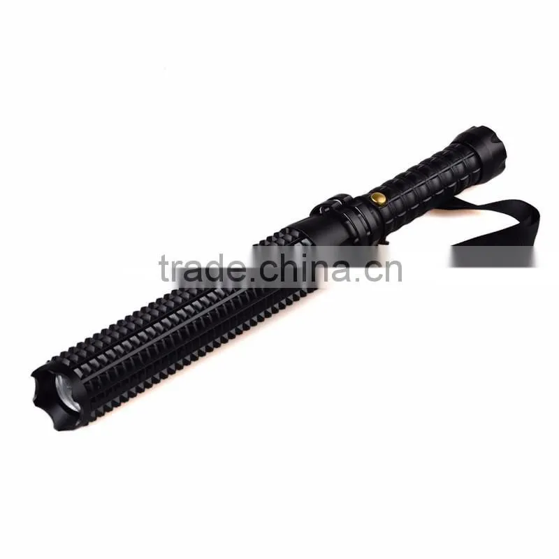 Rechargeable Expandable Bat Torch Light Strobe XML T6 LED 1000 Lumens Self Defense Flashlight