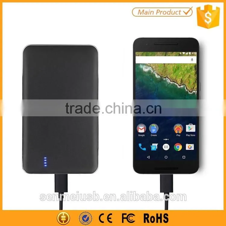 Slim Quick Charging Type-C Power Bank 8000mAh For Smartphone