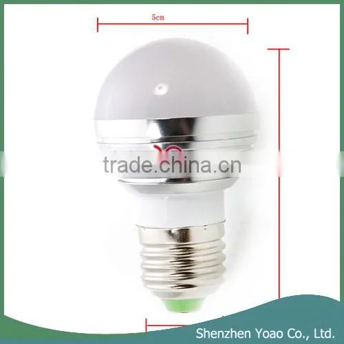 E27 3W RGB LED Light Bulb 85-265V