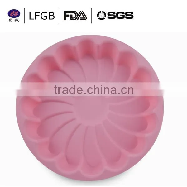 factory price lovely sun flower shaped silicone cake mould